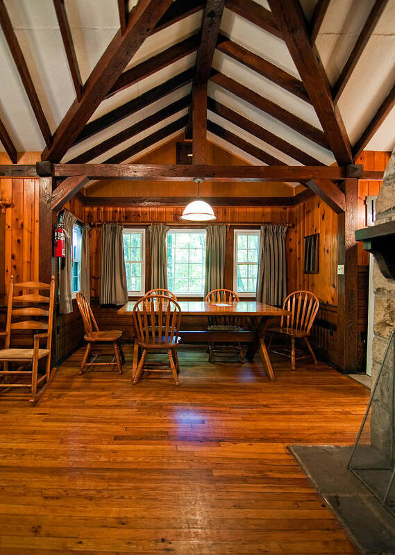 West Virginia Art Print featuring the photograph Babcock Cabin Interior 2 by Steve Harrington