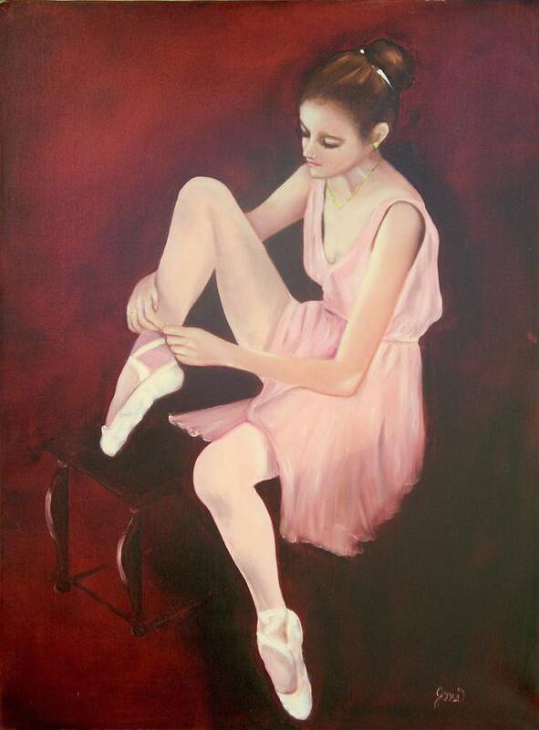 Ballerina Art Print featuring the painting Ballerina by Joni McPherson