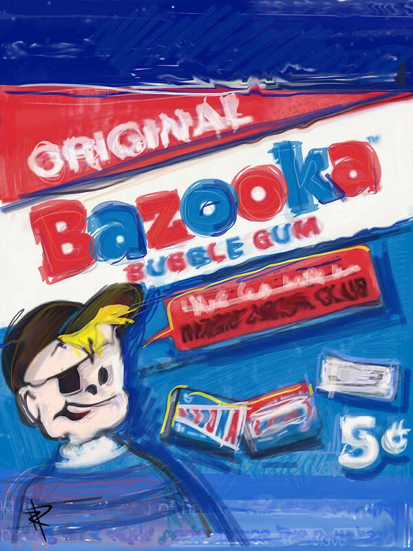 Bazooka Art Print featuring the digital art Bazooka by Russell Pierce