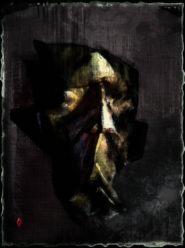 Face Art Print featuring the painting Blind by Adam Vance