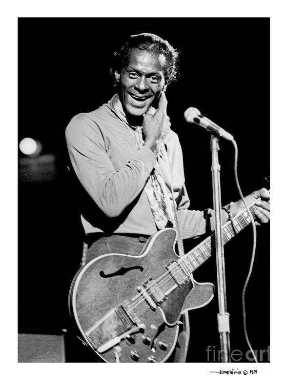 Musicians Art Print featuring the photograph Chuck Berry 1 by Jonathan Fine