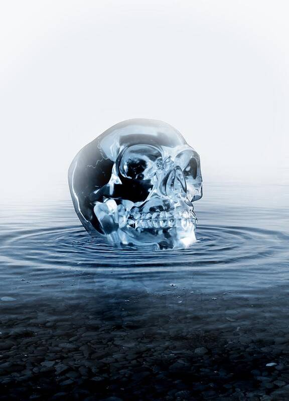 Illustration Art Print featuring the photograph Crystal Skull, Artwork by Victor Habbick Visions