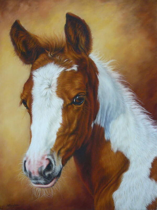 Horse Art Print featuring the painting Fancy Portrait by Margaret Stockdale