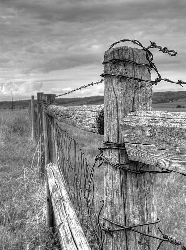 Nebraska Art Print featuring the photograph Fence and Wire by HW Kateley