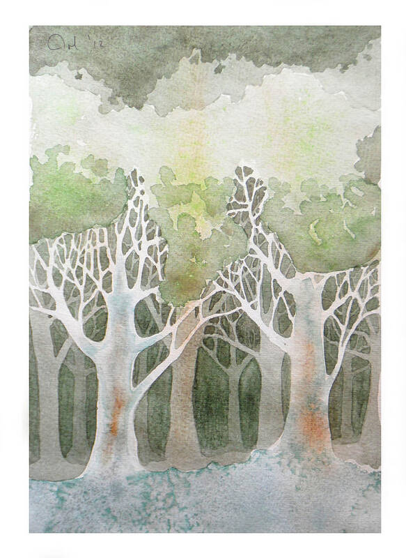 Trees Art Print featuring the painting Forest by Rod Jones