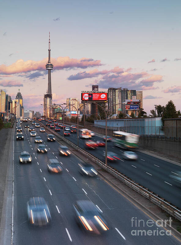 Toronto Art Print featuring the photograph Gardiner Expressway Toronto by Maxim Images Exquisite Prints