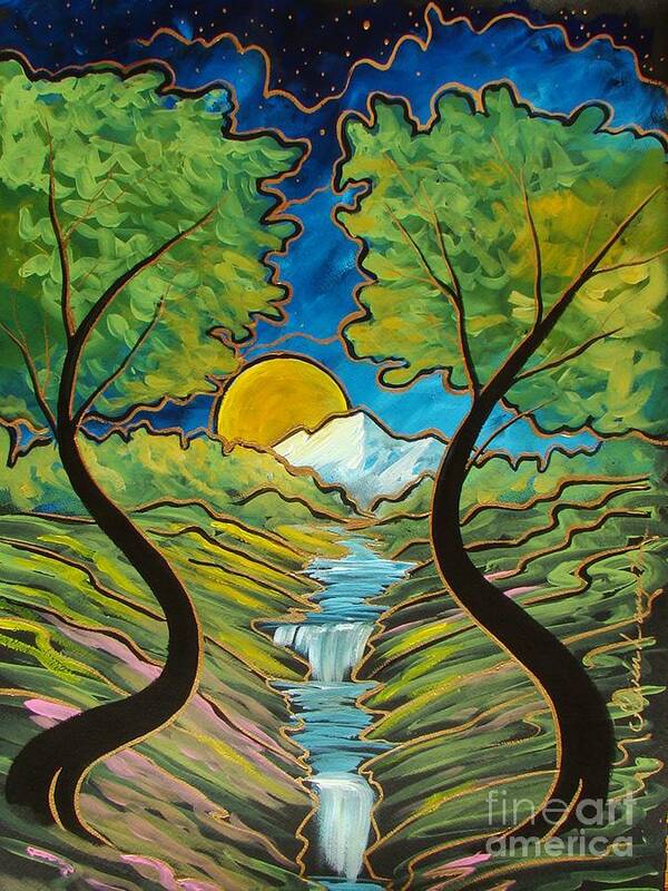 Morning Art Print featuring the painting Good Morning Earth by Steven Lebron Langston