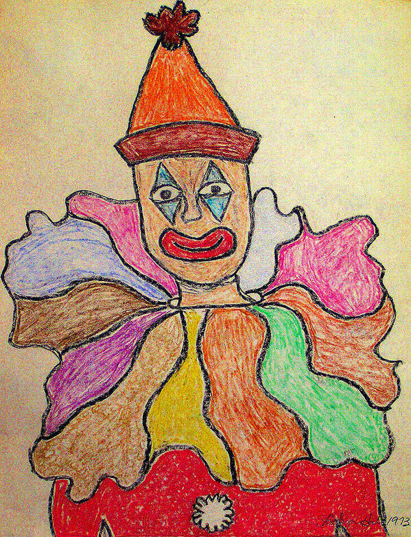 Pastel Art Print featuring the pastel Happy Clown by Robyn Louisell