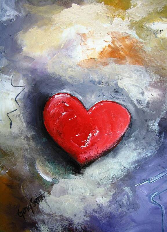 Love Art Print featuring the painting I Love You by Gary Smith