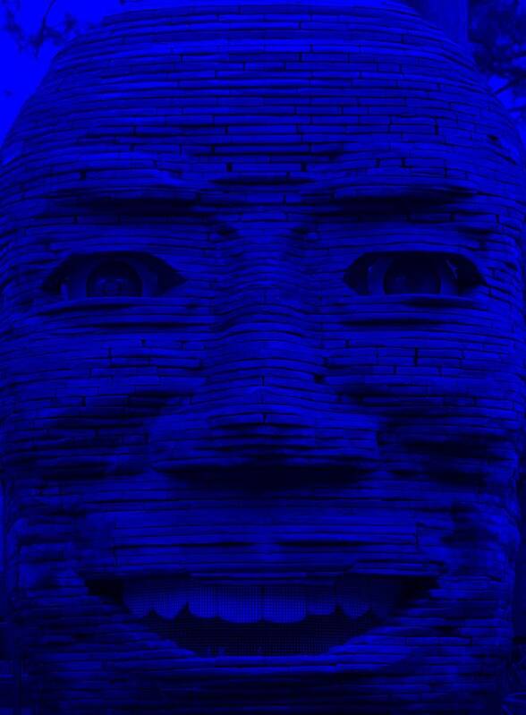 Architecture Art Print featuring the photograph IN YOUR FACE in BLUE by Rob Hans