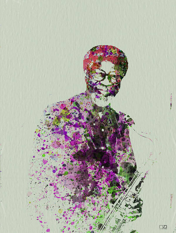 Joe Henderson Art Print featuring the painting Joe Henderson Watercolor by Naxart Studio