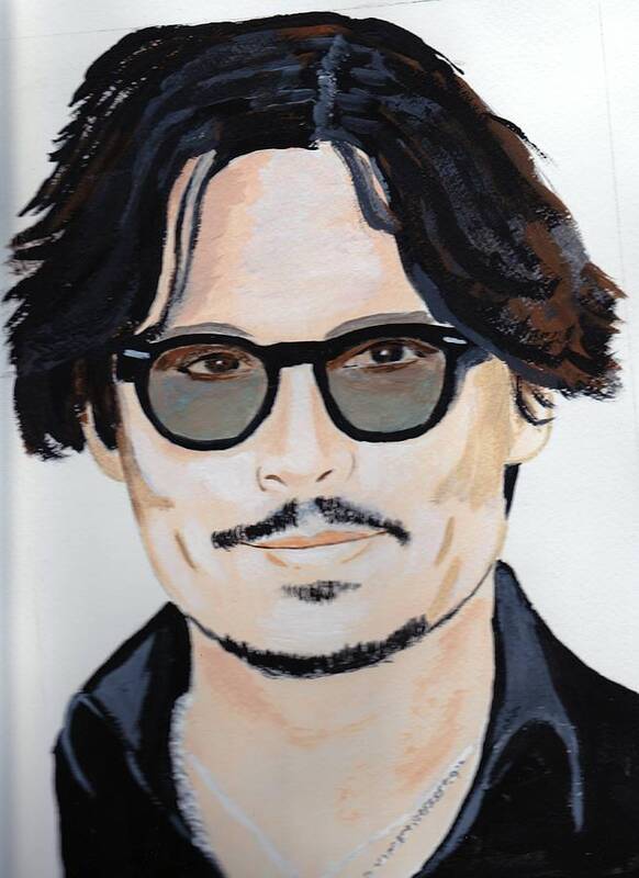 Johnny Depp Art Print featuring the painting Johnny Depp 4 by Audrey Pollitt