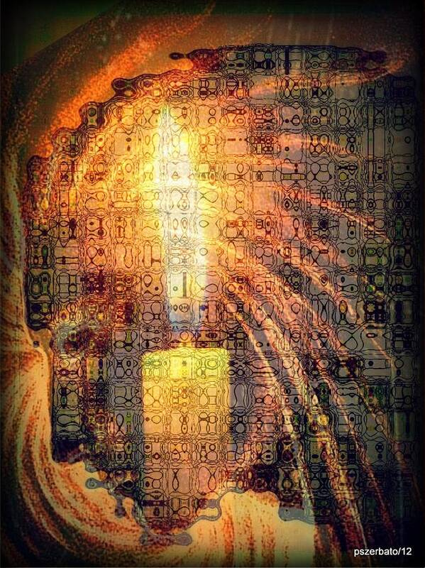Complex Aggregates Art Print featuring the digital art Light Of Consciousness by Paulo Zerbato
