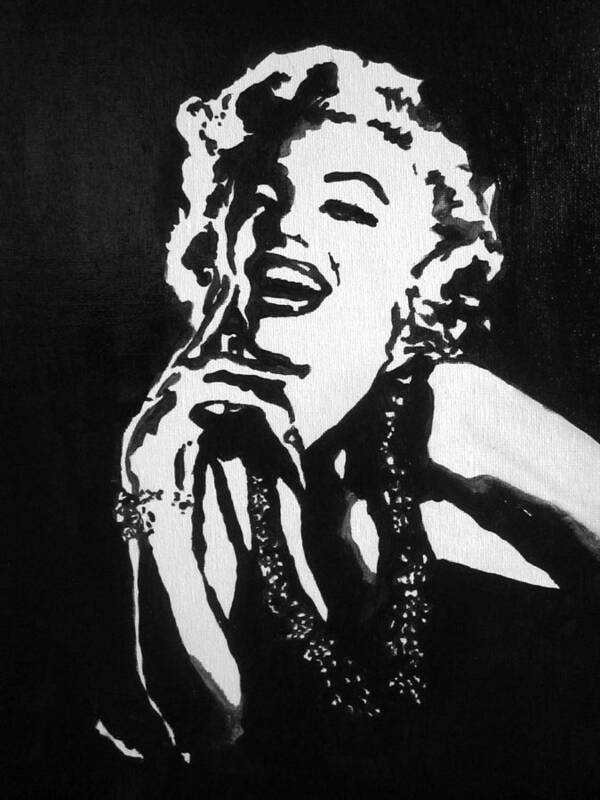 Marilyn Monroe In Light And Shadow Art Print By Hannah Ostman