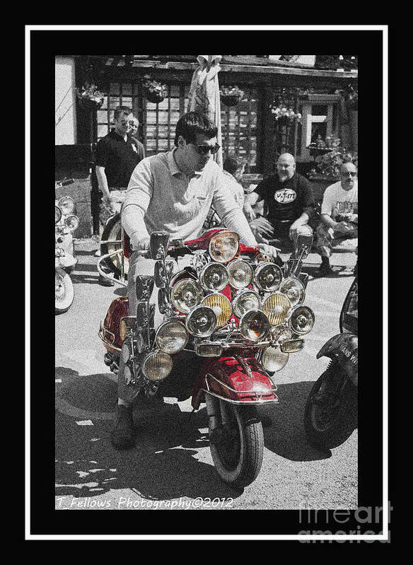 Scooter Art Print featuring the photograph Mod by Trevor Fellows