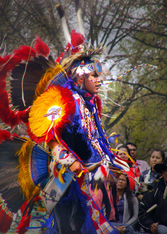 Jingle Dance Art Print featuring the photograph Native American Dancer One by Nancy Griswold