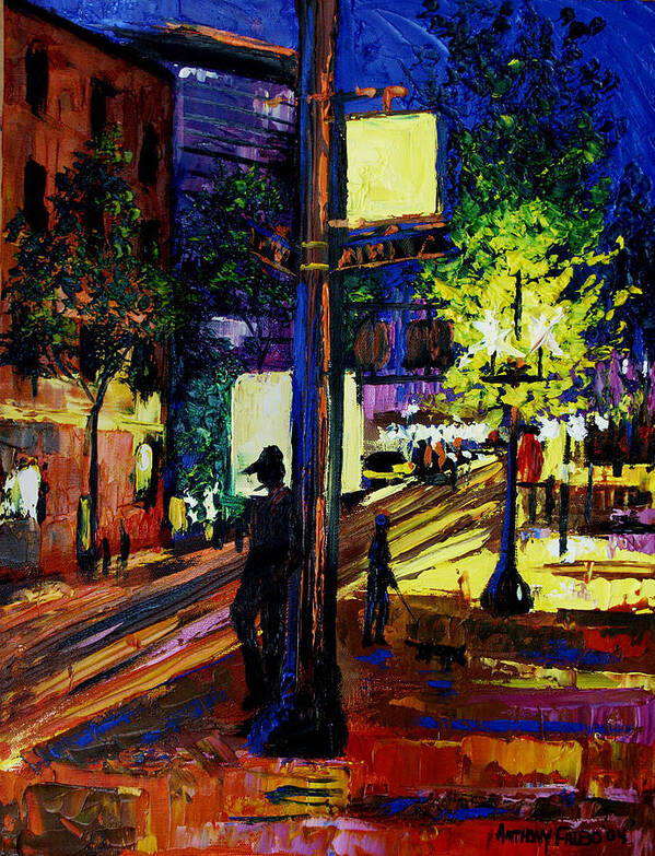 Night Moves Framed Prints Art Print featuring the painting Night Moves by Anthony Falbo