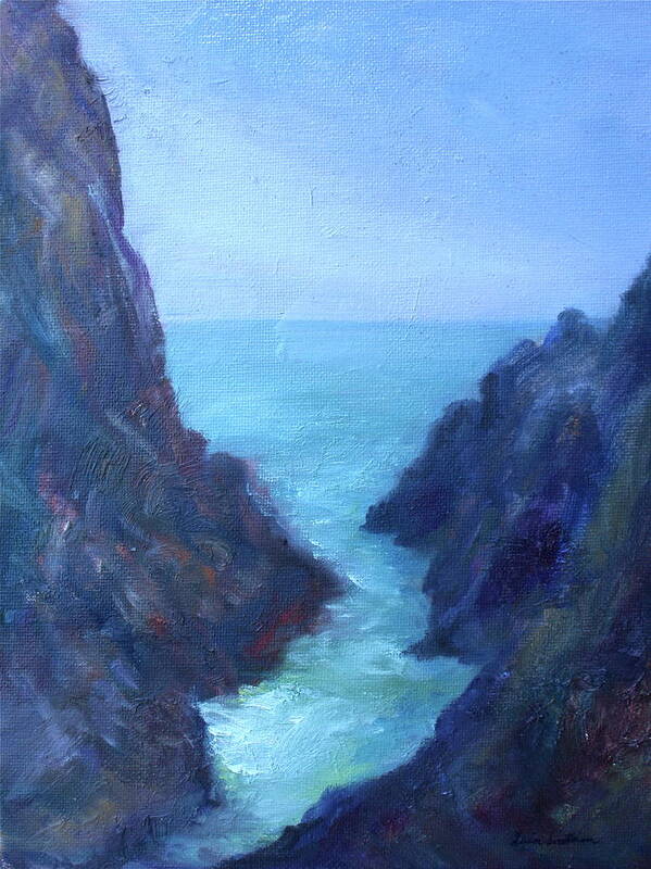 Seascape Art Print featuring the painting Ocean Chasm by Quin Sweetman