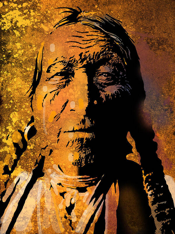 Native American Art Print featuring the painting Oglala Elder by Paul Sachtleben