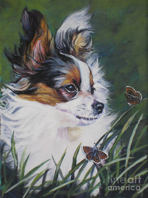 Papillon Dog, Fine Art, Silver Pendant