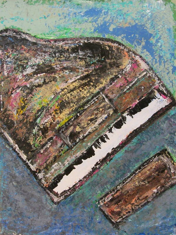 Piano Art Print featuring the painting Piano Study 7 by Anita Burgermeister