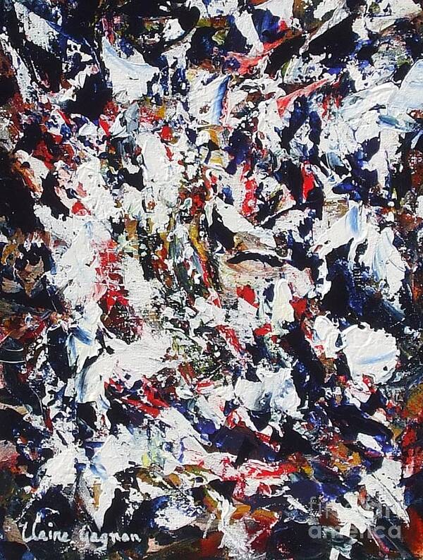 Abstract Art Print featuring the painting Pollock by Claire Gagnon