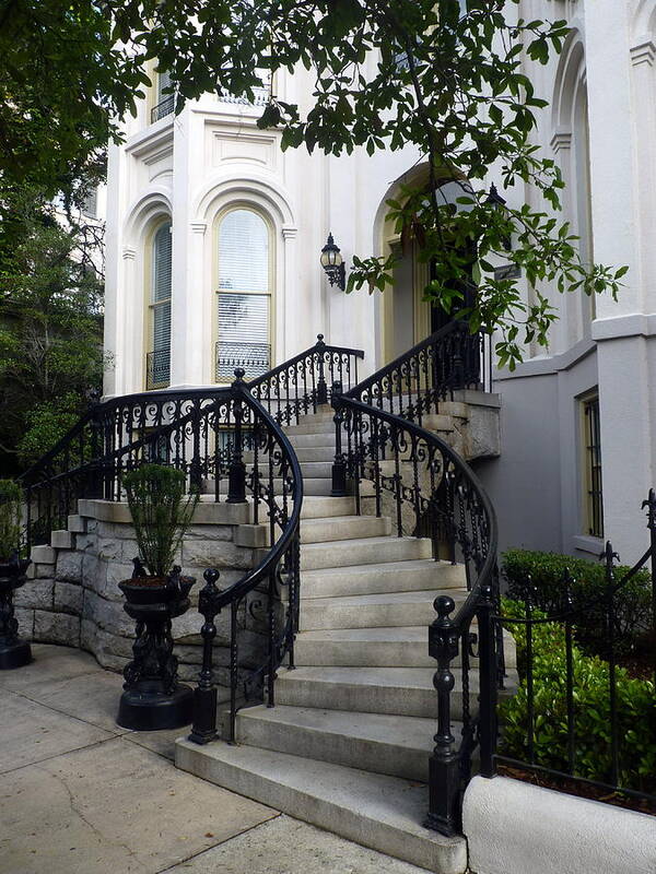 Stairway Art Print featuring the photograph Savannah Stairway by Carla Parris