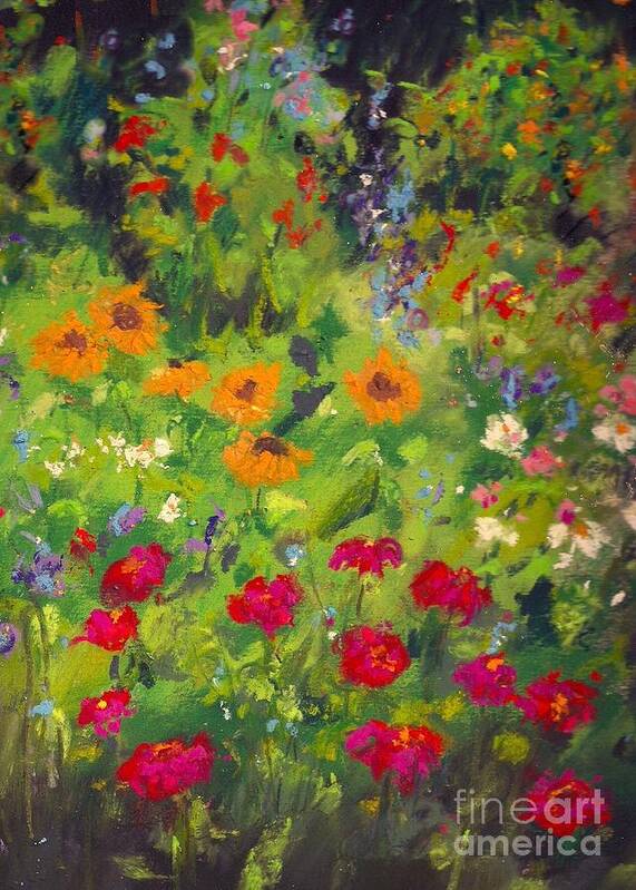  Art Print featuring the pastel Solebury Garden by Denise Dempsey Kane