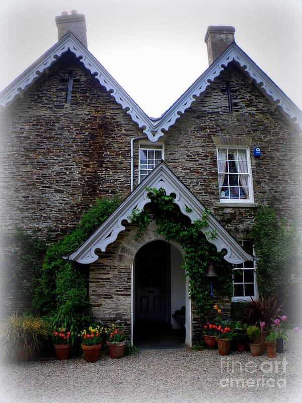 The Old Rectory Art Print featuring the photograph The Old Rectory at St. Juliot by Lainie Wrightson