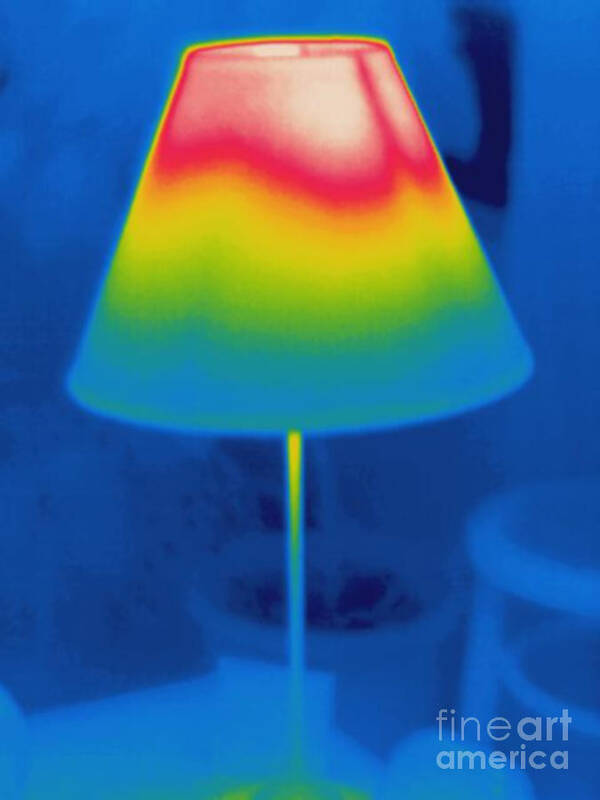 Thermogram Art Print featuring the photograph Thermogram Of A Lamp by Ted Kinsman