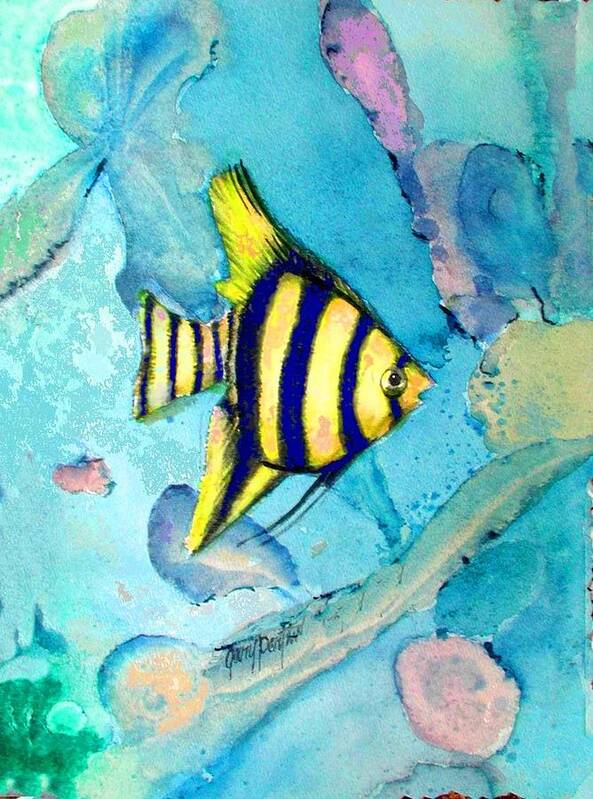 Tropical Fish Art Print featuring the painting Tropical Fish I by Gary Partin