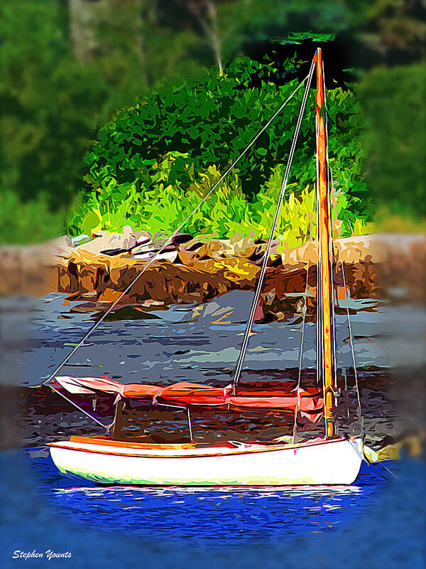 Sail Art Print featuring the digital art Waiting to Sail by Stephen Younts