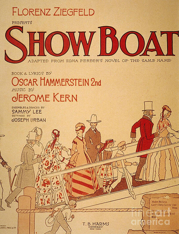 1927 Art Print featuring the painting Show Boat Poster, 1927 by Granger