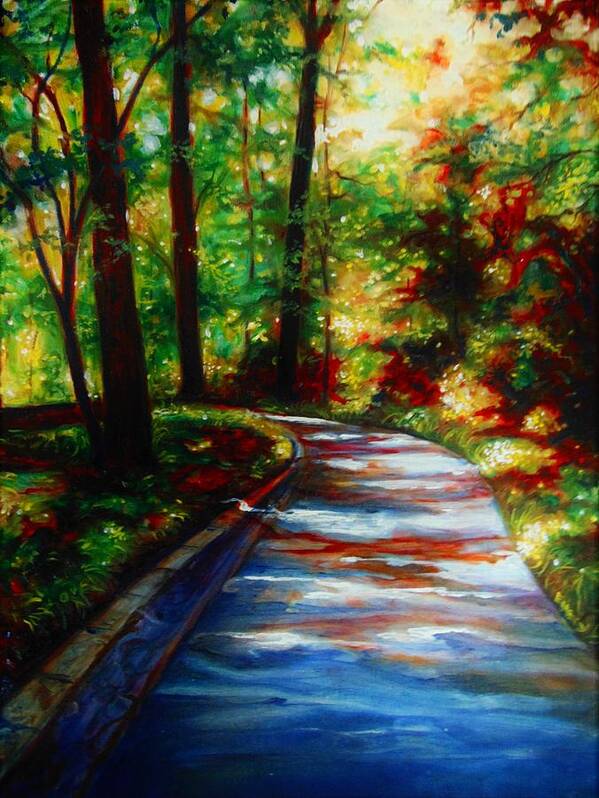 Landscape Art Print featuring the painting A Morning Walk #2 by Emery Franklin