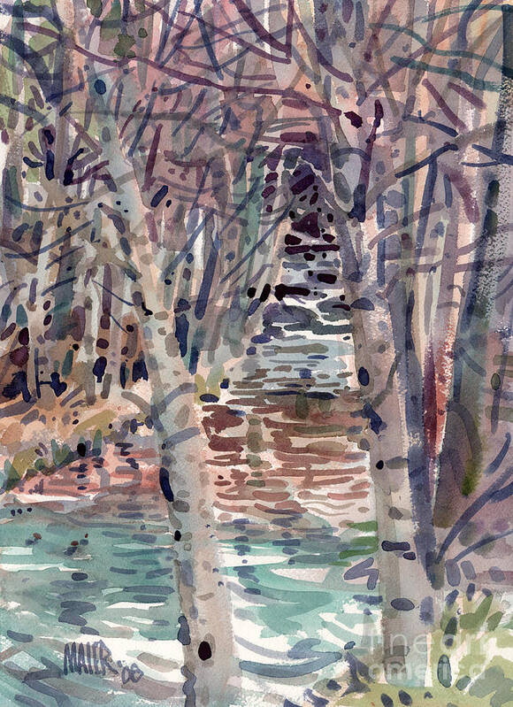Alder Creek Art Print featuring the painting Alder Creek #2 by Donald Maier