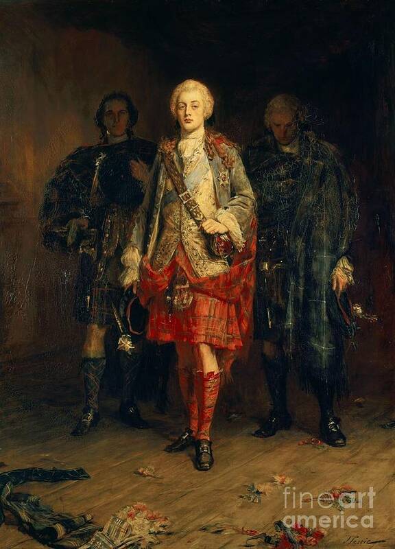 John Pettie - Bonnie Prince Charlie Art Print featuring the painting Bonnie Prince Charlie #1 by MotionAge Designs