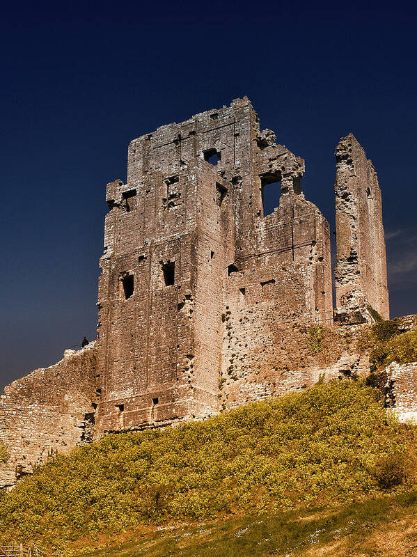 Castles Art Print featuring the photograph Corfe Castle by Richard Denyer