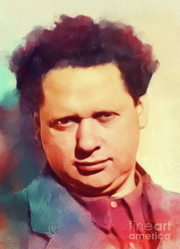 Dylan Art Print featuring the painting Dylan Thomas, Literary Legend #1 by Esoterica Art Agency
