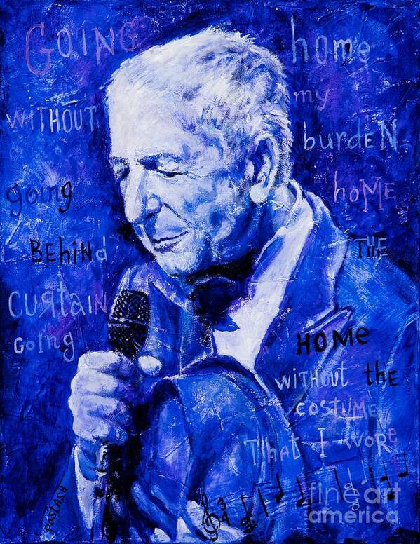 Leonard Cohen Art Print featuring the painting Going Home #2 by Igor Postash