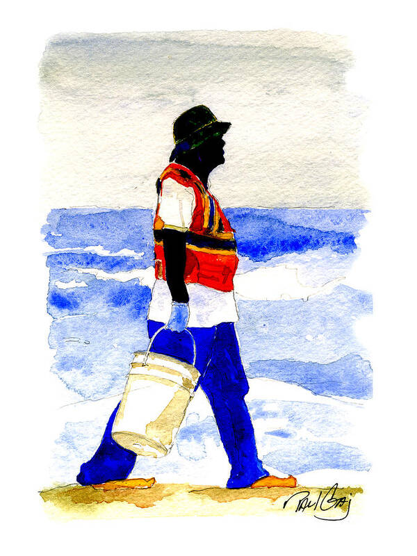 Gulf Of Mexico Art Print featuring the painting Gulf Clean Up #1 by Paul Gaj