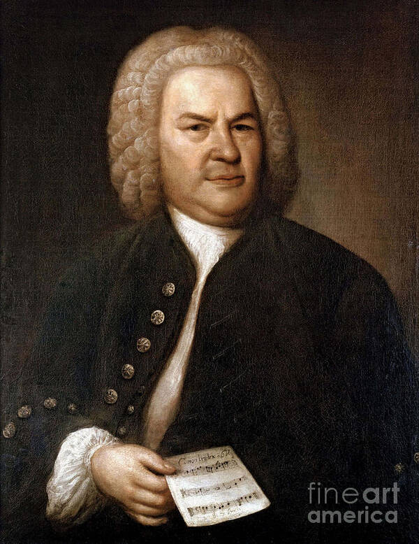 Art Art Print featuring the photograph Johann Sebastian Bach, German Baroque by Photo Researchers