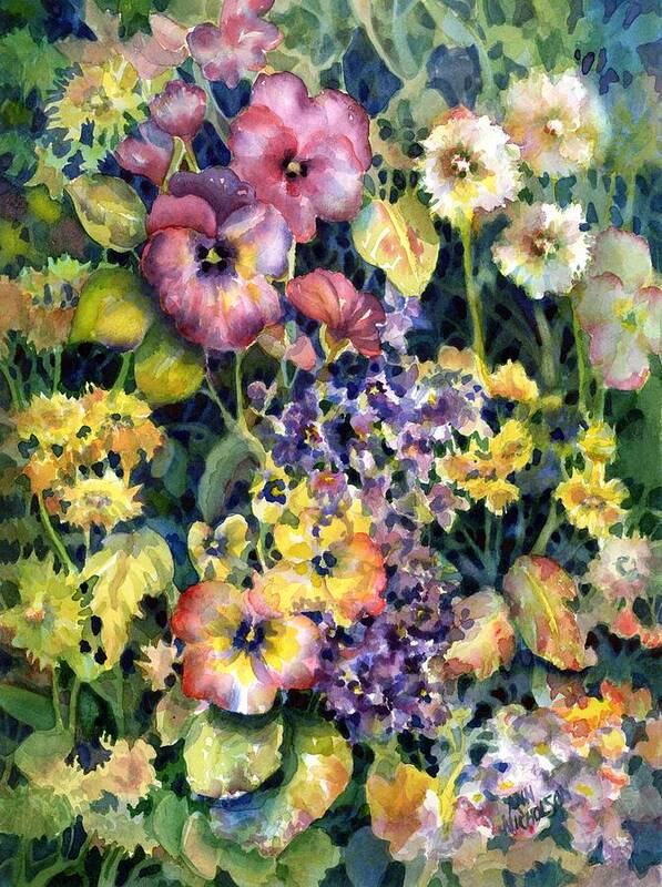 Dandelions Art Print featuring the painting My Garden #1 by Ann Nicholson