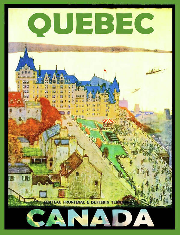 #faatoppicks Art Print featuring the painting Quebec, Canada, travel poster #1 by Long Shot