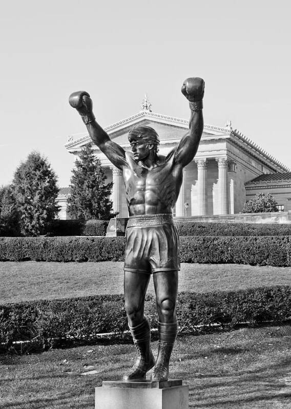 rocky Statue Art Print featuring the photograph Rocky Statue - Philadelphia #1 by Brendan Reals