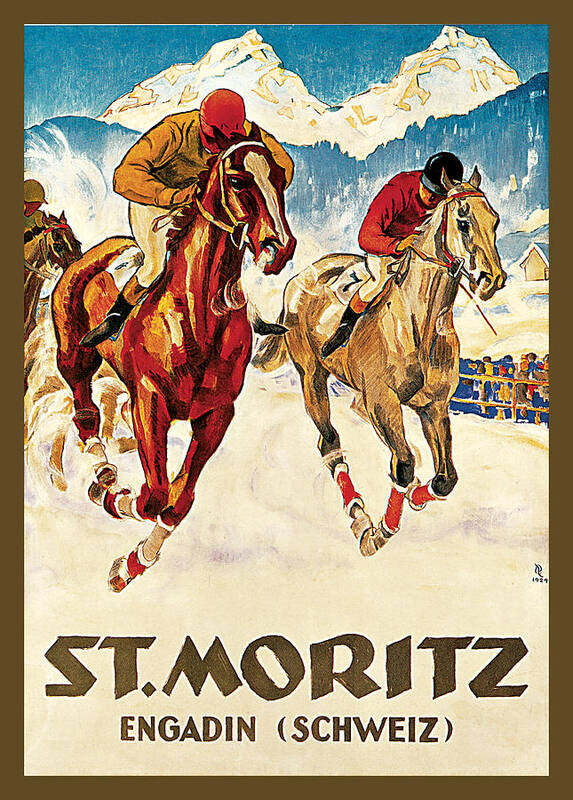 St. Moritz Art Print featuring the painting St. Moritz #2 by Hugo Laubi