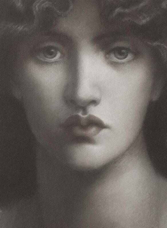 Dante Gabriel Rossetti Art Print featuring the painting Study Of Jane Morris #1 by Dante Gabriel Rossetti