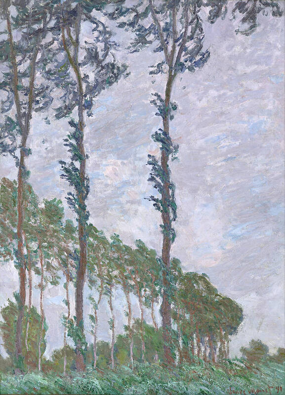 Claude Monet Art Print featuring the painting The Poplars #1 by Claude Monet