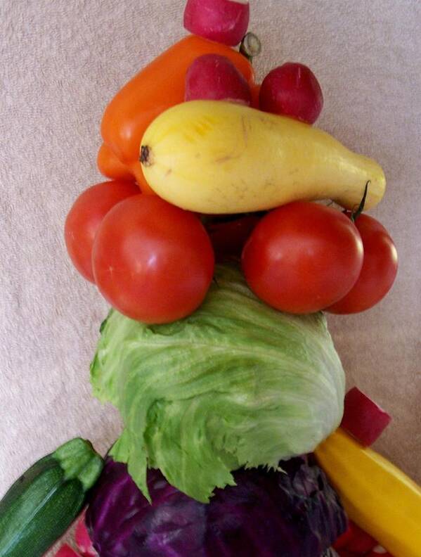 Vegetables Art Print featuring the photograph Veggie Tower #1 by Lila Mattison