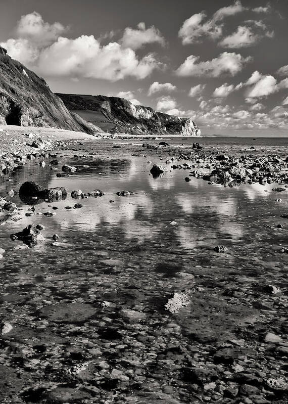 Branscombe Art Print featuring the photograph Branscombe Ebb #2 by Pete Hemington