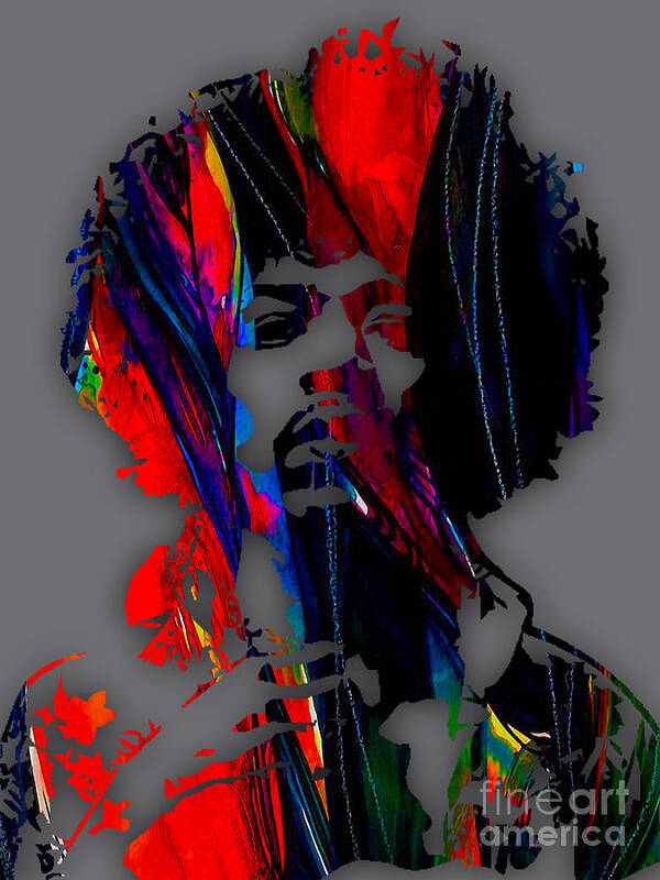 Jimi Hendrix Art Print featuring the mixed media Jimi Hendrix Collection #38 by Marvin Blaine